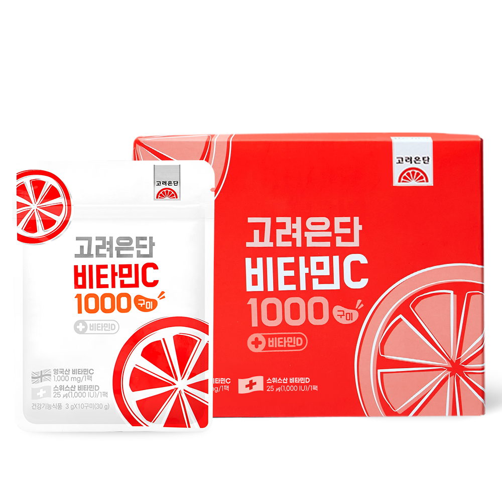 고려은단 비타민C 1000 + 비타민D 30g x 15포, 2개