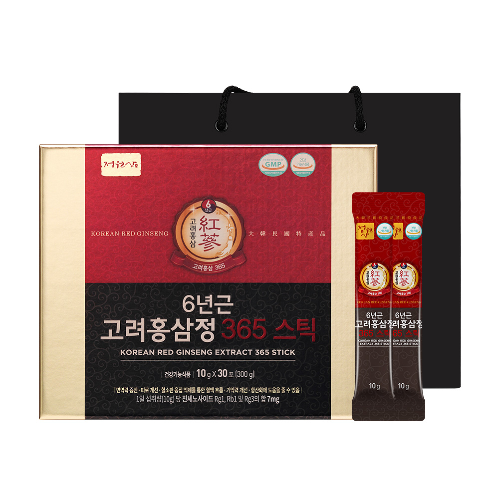 정원삼 6년근 <b>고려홍삼정</b> 365스틱 10g x 30포, 2개