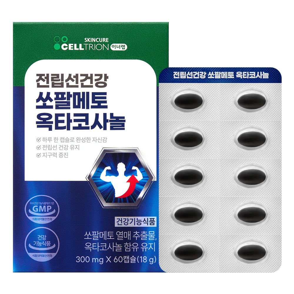 이너랩 전립선건강 쏘팔메토 옥타코사놀 300mg x 60캡슐, 1개