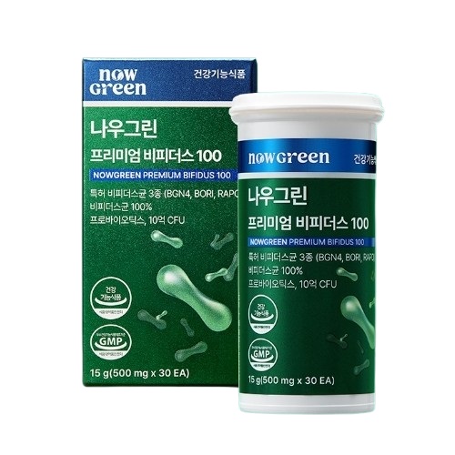 데일리원더 나우그린 프리미엄 비피더스100 500mg x 30캡슐, 1개