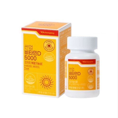 <b>광동생활건강</b> 썬업 <b>비타민D</b> 5000 600mg x 60정, 1개