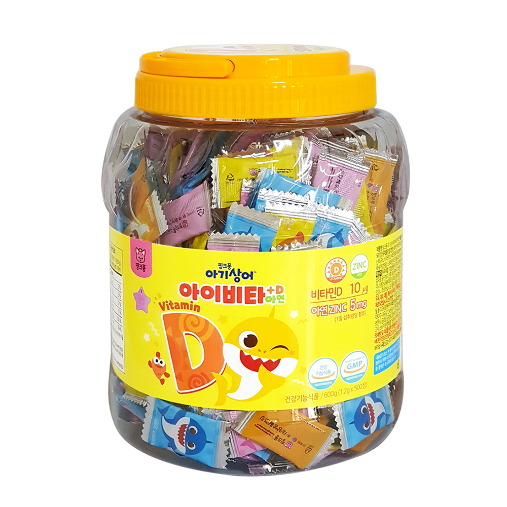 핑크퐁 아기상어 아이비타D 아연 1.2g x 500정, 1개