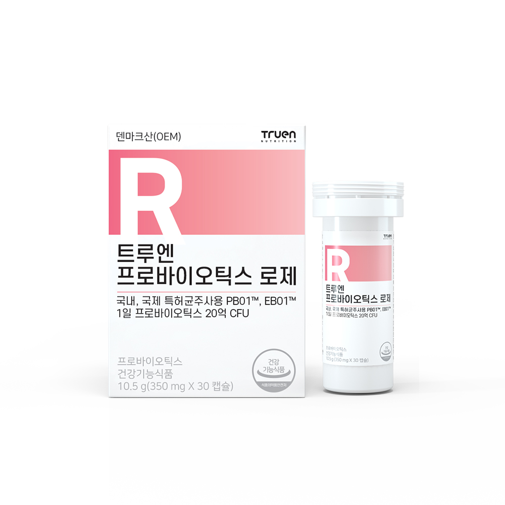 <b>트루엔 프로바이오틱스</b> 로제 350mg x 30캡슐, 1개