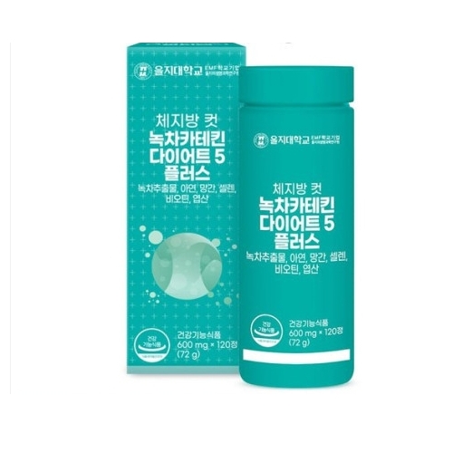 체지방 컷 <b>녹차카테킨 다이어트</b> 5 플러스 600mg x 120정, 1개