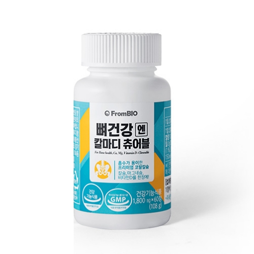 <b>프롬바이오</b> 뼈건강엔 칼마디 츄어블 1800mg x 60정, 6개