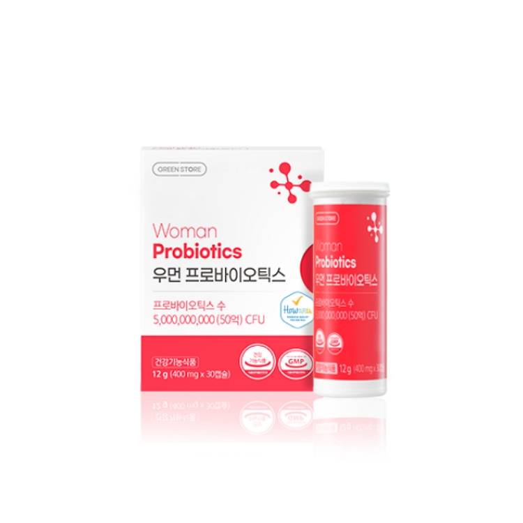 <b>그린스토어</b> 우먼 프로바이오틱스 400mg x 30캡슐, 3개