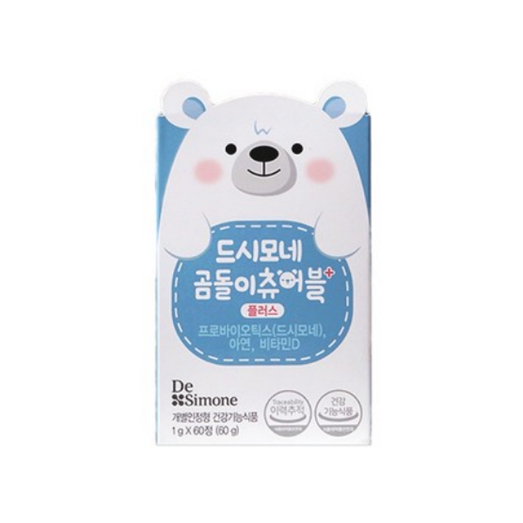 드시모네 곰돌이 츄어블 <b>플러스</b> 1g x 60캡슐, 1개