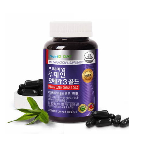 <b>뉴트리</b>디데이 프리미엄 <b>루테인</b> 오메가3 골드 1300mg x 90캡슐, 1개