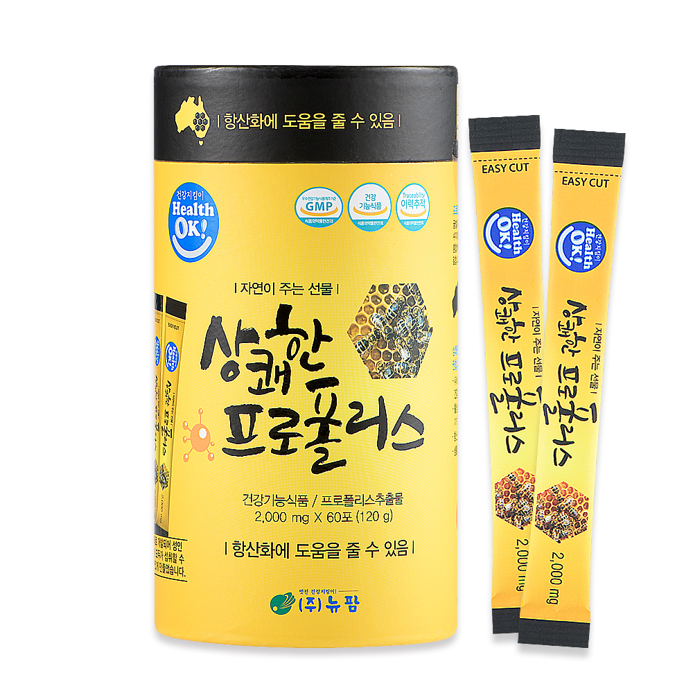 헬퍼장 상쾌한 <b>프로폴리스</b> 스틱 <b>2000mg</b> x 60포, 1개