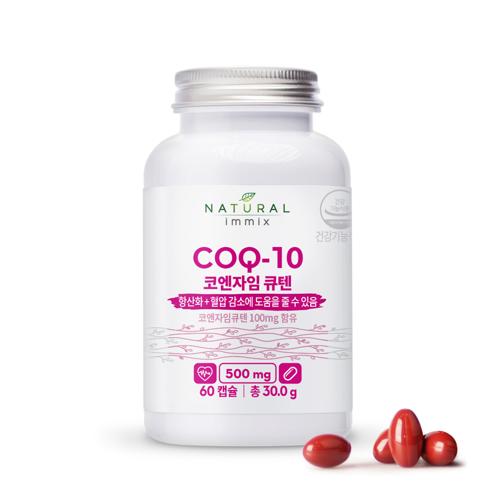 내추럴이믹스 코엔자임 큐텐 COQ10 500mg x 60캡슐, 1개