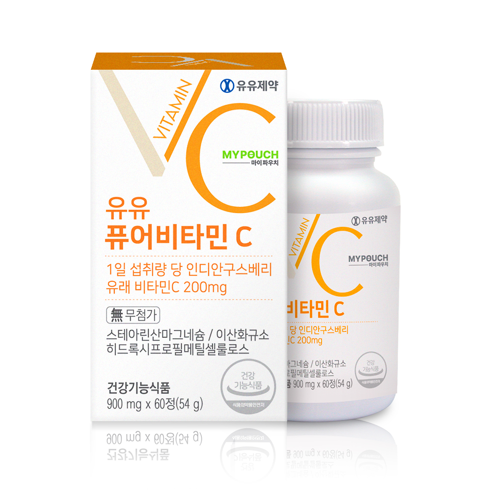 유유<b>제약</b> 퓨어 <b>비타민C</b> 900mg x 60정, 1개