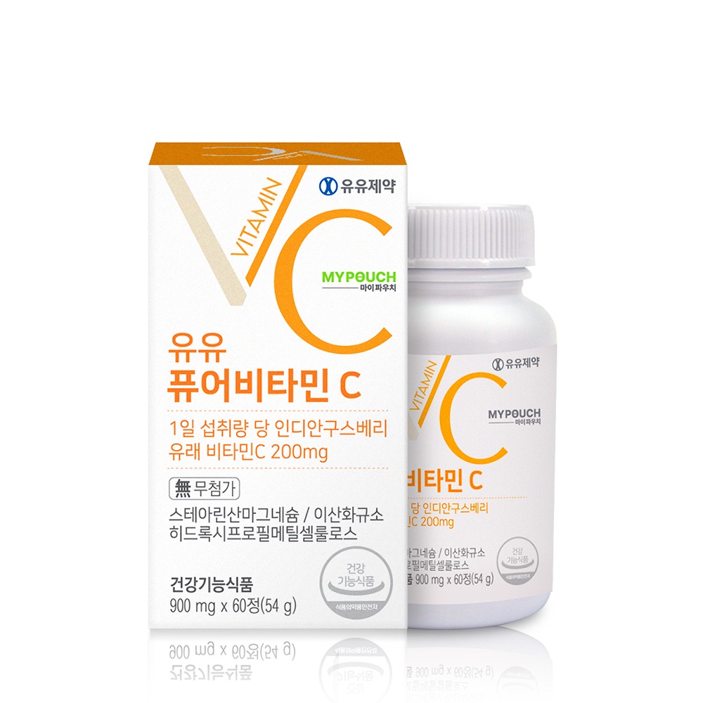 유유<b>제약</b> 퓨어 <b>비타민C</b> 900mg x 60정, 1개