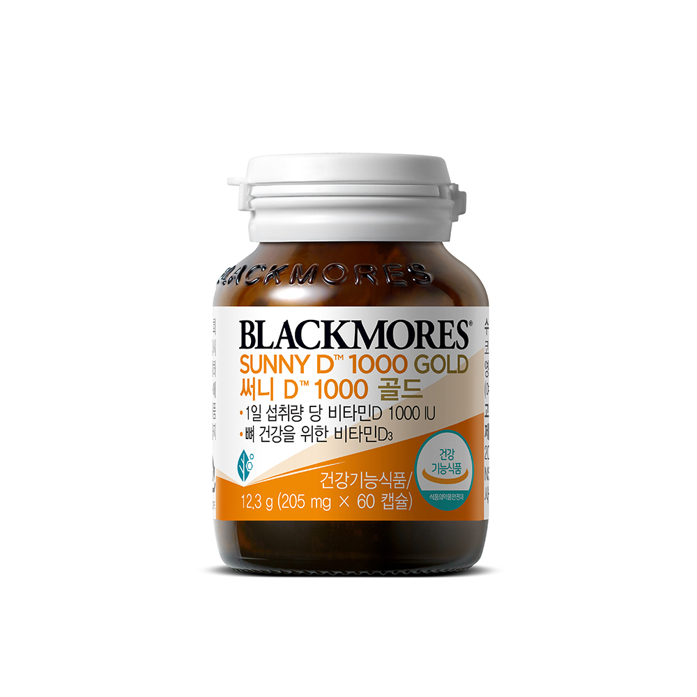블랙모어스 써니D 1000 골드 205mg x 60캡슐, 3개