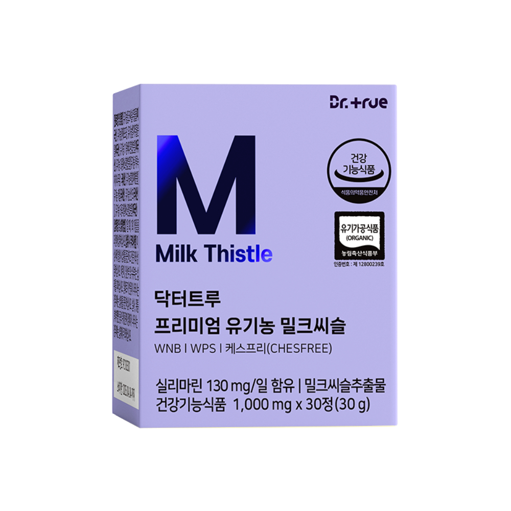 닥터트루 프리미엄 <b>유기농 밀크씨슬</b> 1000mg x 30정, 1개
