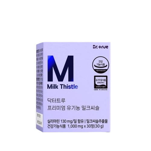 닥터트루 프리미엄 <b>유기농 밀크씨슬</b> 1000mg x 30정, 5개