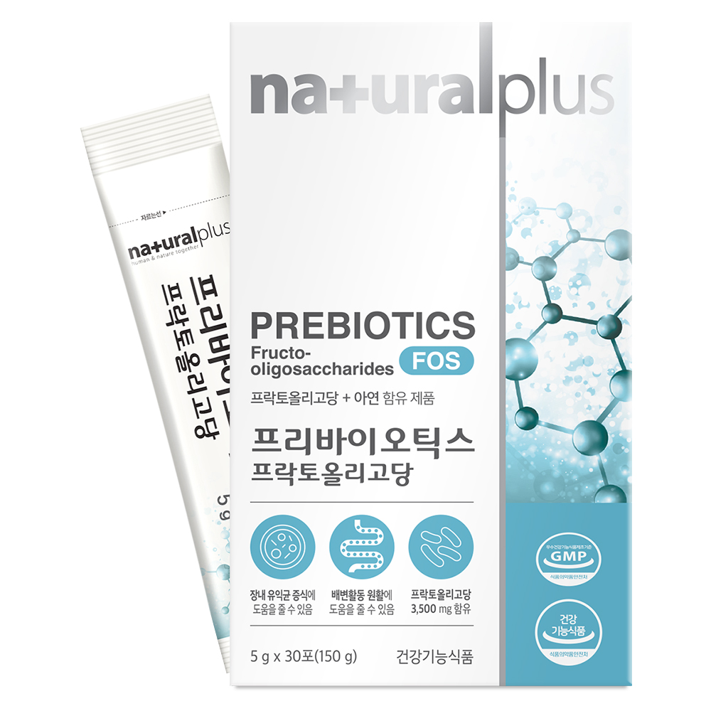 내츄럴플러스 프리바이오틱스 프락토올리고당 <b>FOS</b> 5g x 30포, 6개