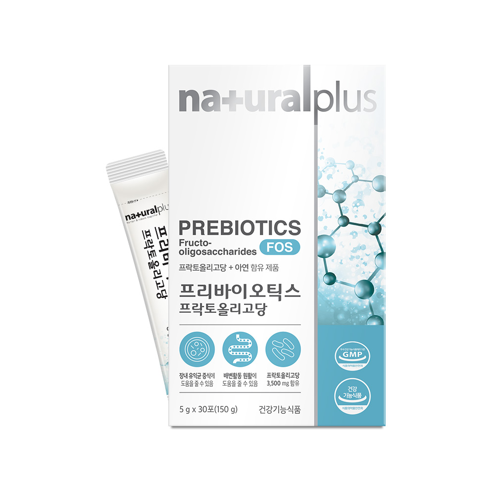 내츄럴플러스 프리바이오틱스 프락토올리고당 <b>FOS</b> 5g x 30포, 6개