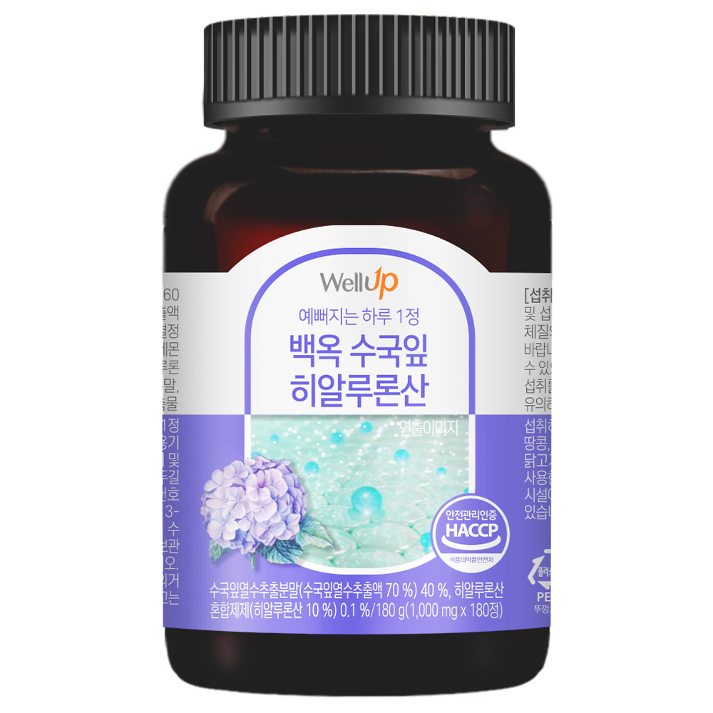 RAWEL 백옥 수국잎 <b>히알루론산</b> 1000mg x 180정, 1개