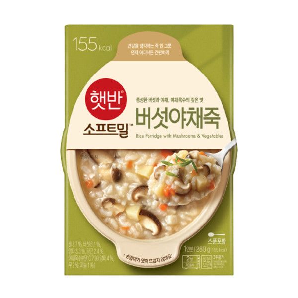 햇반 소프트밀 버섯야채죽