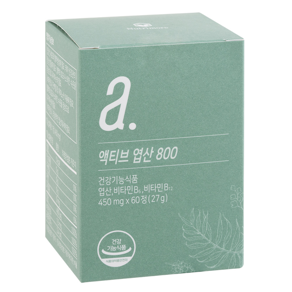 뉴트리모어 액티브 <b>엽산</b> 800 450mg x 60정, 1개