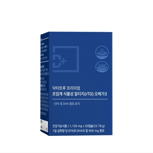 닥터트루 프리미엄 초임계 식물성 알티지 <b>오메가3</b> 1126mg x 30캡슐, 3개