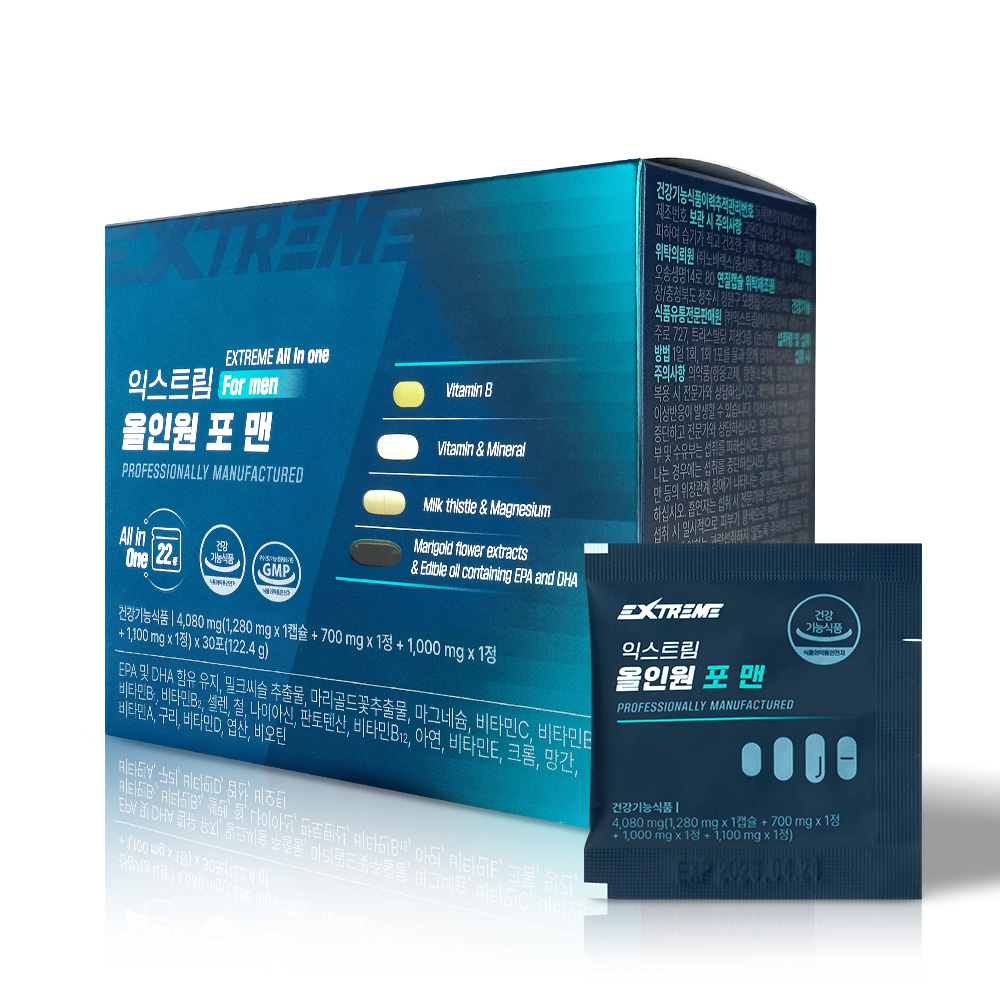 <b>익스트림</b> 올인원 포맨 4080mg x 30포, 3개