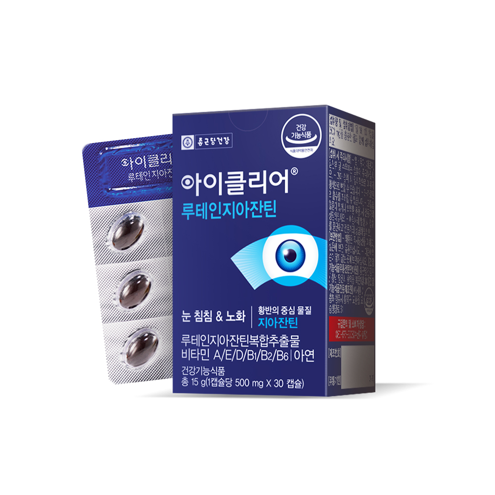 <b>종근당건강</b> 아이클리어 루테인 지아잔틴 500mg x 30캡슐, 1개