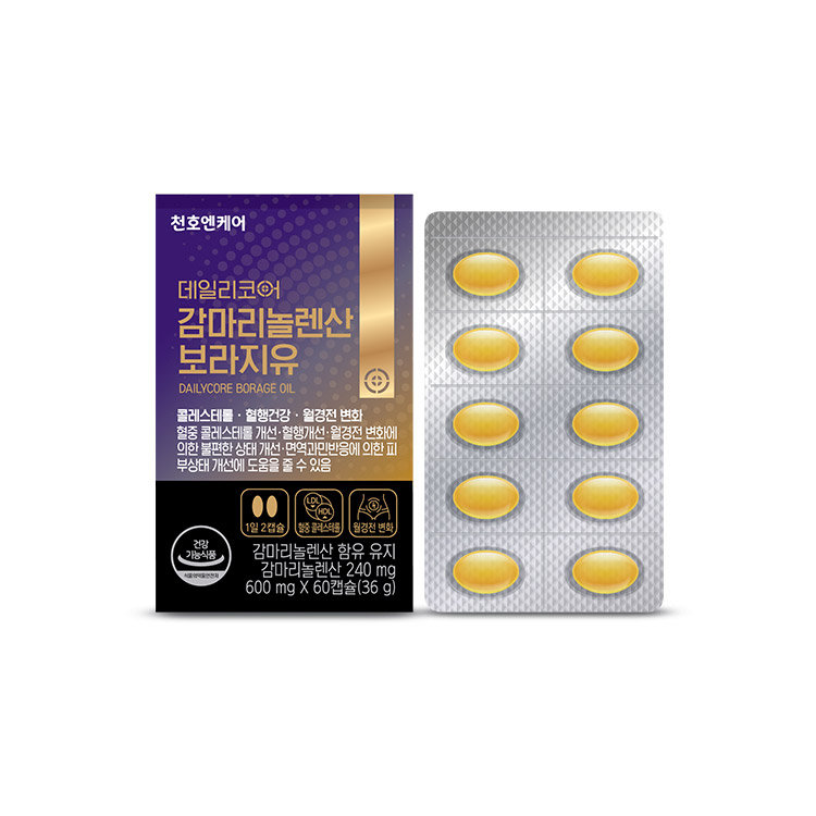 천호엔케어 데일리코어 감마리놀렌산 <b>보라지유</b> 600mg x 60캡슐, 3개