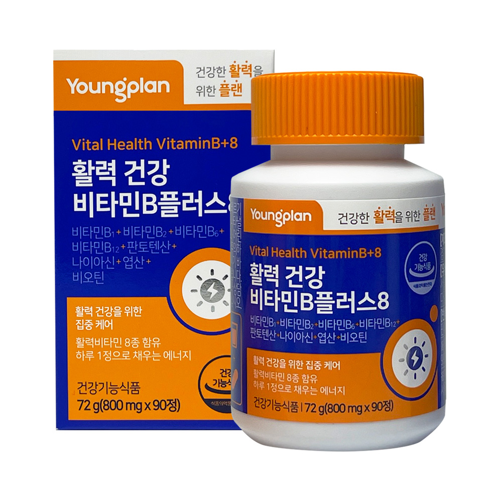 영진약품 영플랜 활력 건강 비타민B 플러스8 800mg x 90정, 2개