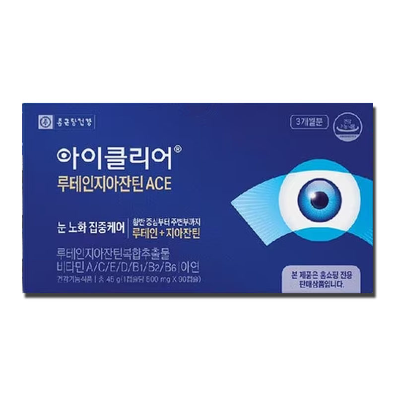 <b>종근당건강</b> 아이클리어 <b>루테인</b>지아잔틴 ACE 500mg x 90캡슐, 1개