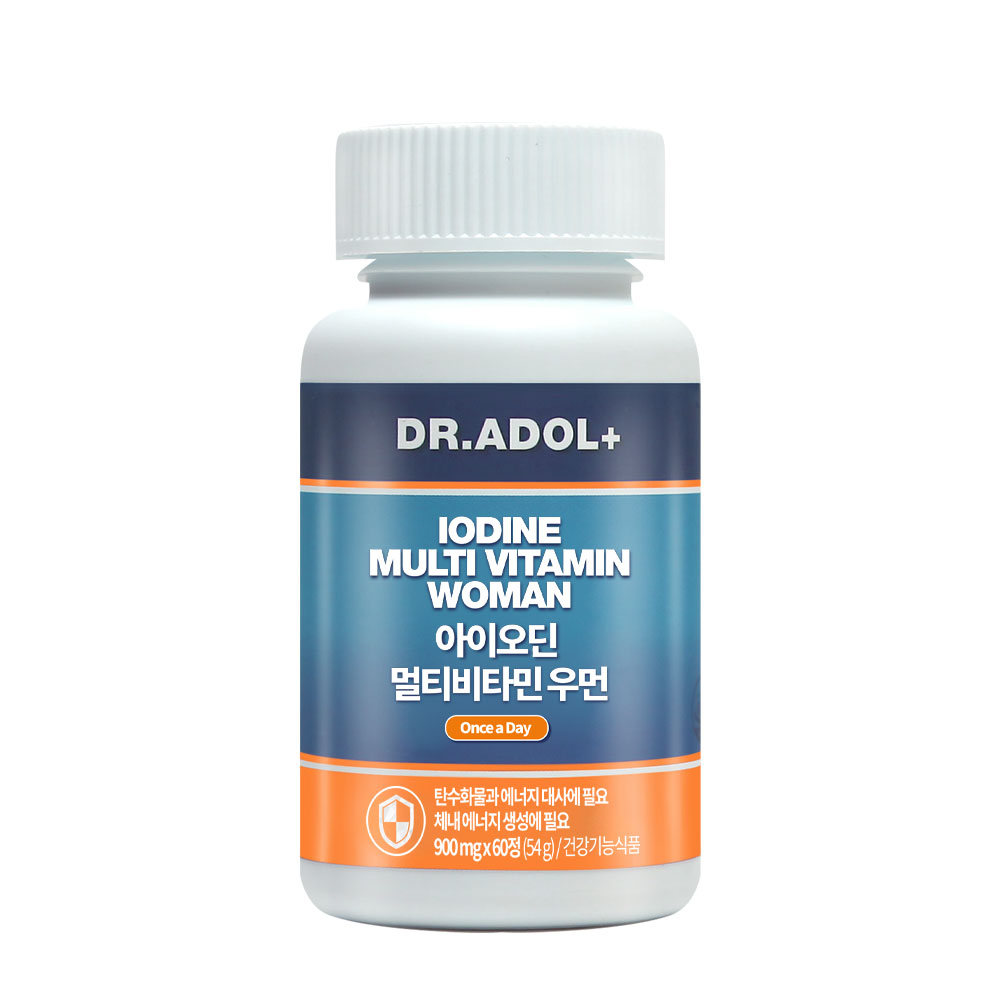 닥터아돌 <b>아이오딘</b> 멀티비타민 우먼 900mg x 60정, 1개