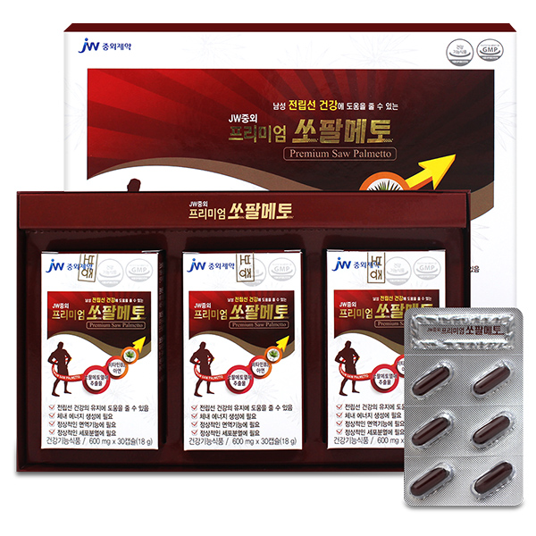 <b>JW중외제약</b> 프리미엄 쏘팔메토 600mg x 90캡슐, 1개