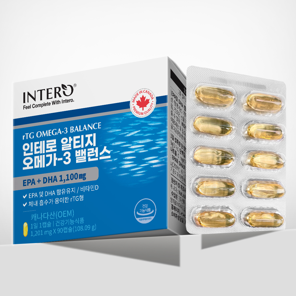 인테로 알티지 오메가3 밸런스 1201mg x 90캡슐, 2개