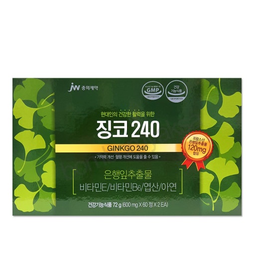 <b>JW중외제약</b> 징코 240 600mg x 120캡슐, 1개