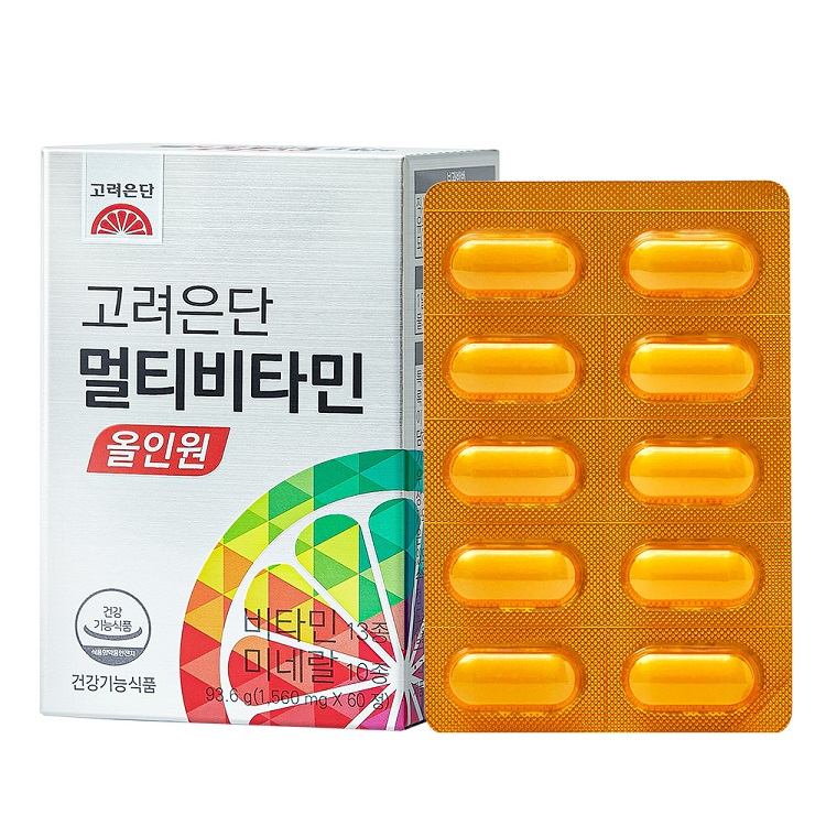 고려은단 멀티<b>비타민</b> 올인원 1560mg x 60정, 5개