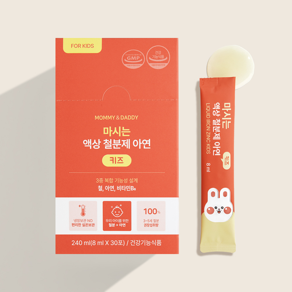 <b>마미앤대디</b> 마시는 액상 철분제 아연 키즈 8ml x 30포, 4개