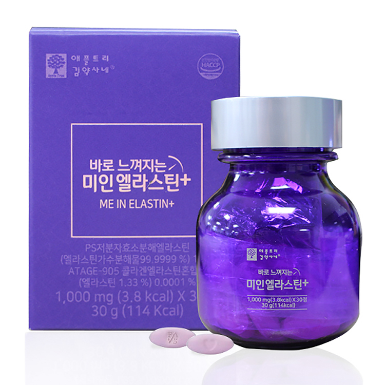 애플트리김약사네 바로 느껴지는 미인 엘라스틴 플러스 1000mg x 30정, 1개