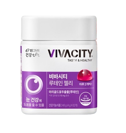 빙그레 비바시티 <b>루테인</b> 젤리 4g x 62구미, 3개