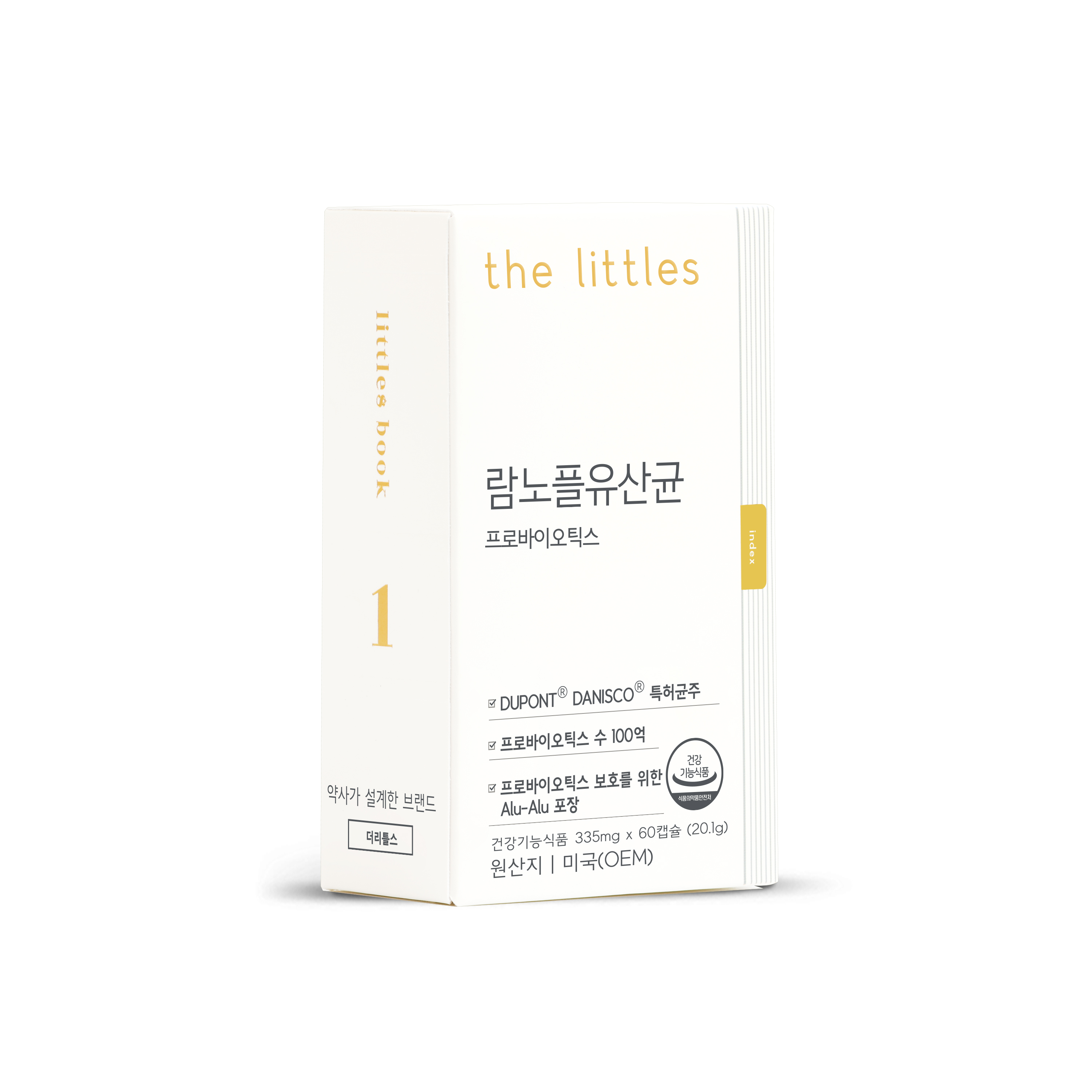 더리틀스 람노플유산균 프로바이오틱스 335mg x 60캡슐, 2개