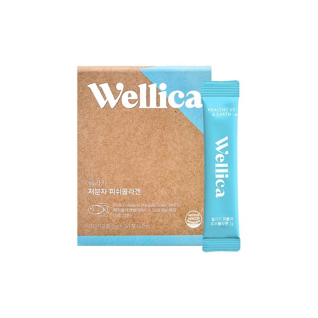웰리카 저분자 피쉬콜라겐 2g x 30포, 1개