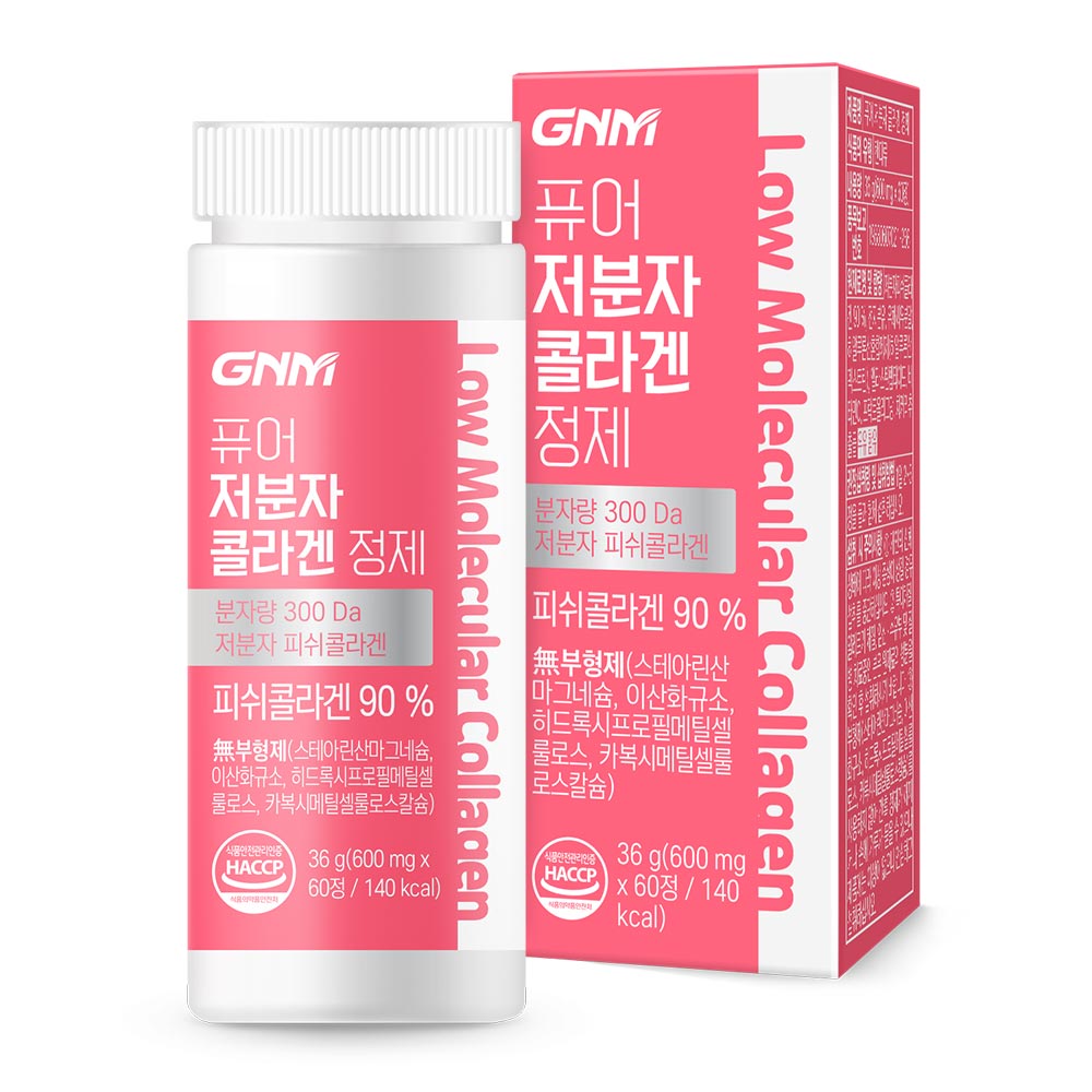 GNM자연의품격 <b>퓨어</b> 저분자 <b>콜라겐</b> 정제 500mg x 60정, 3개
