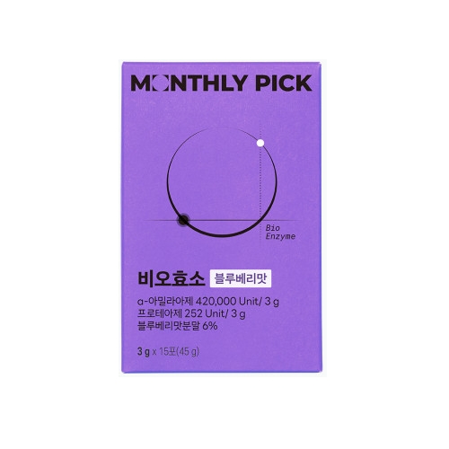 <b>먼슬리픽</b> 비오<b>효소</b> 블루베리맛 3g x 15포, 2개