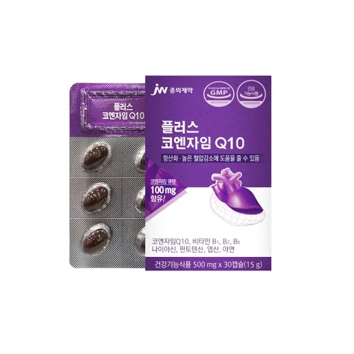 <b>JW중외제약</b> 플러스 코엔자임 Q10 500mg x 30캡슐, 1개