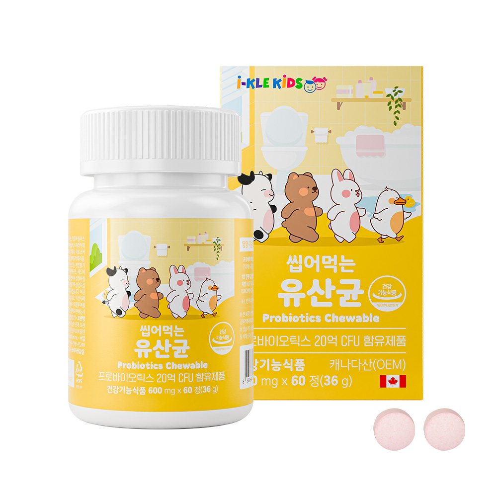 아이클키즈 씹어먹는 유산균 600mg x 60정, 1개
