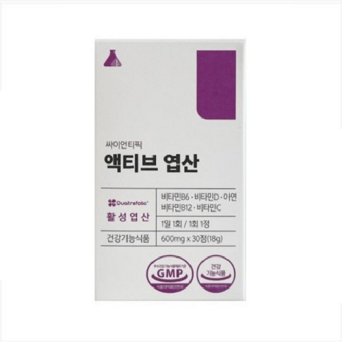 <b>싸이언티픽 액티브 엽산</b> 600mg x 30정, 1개