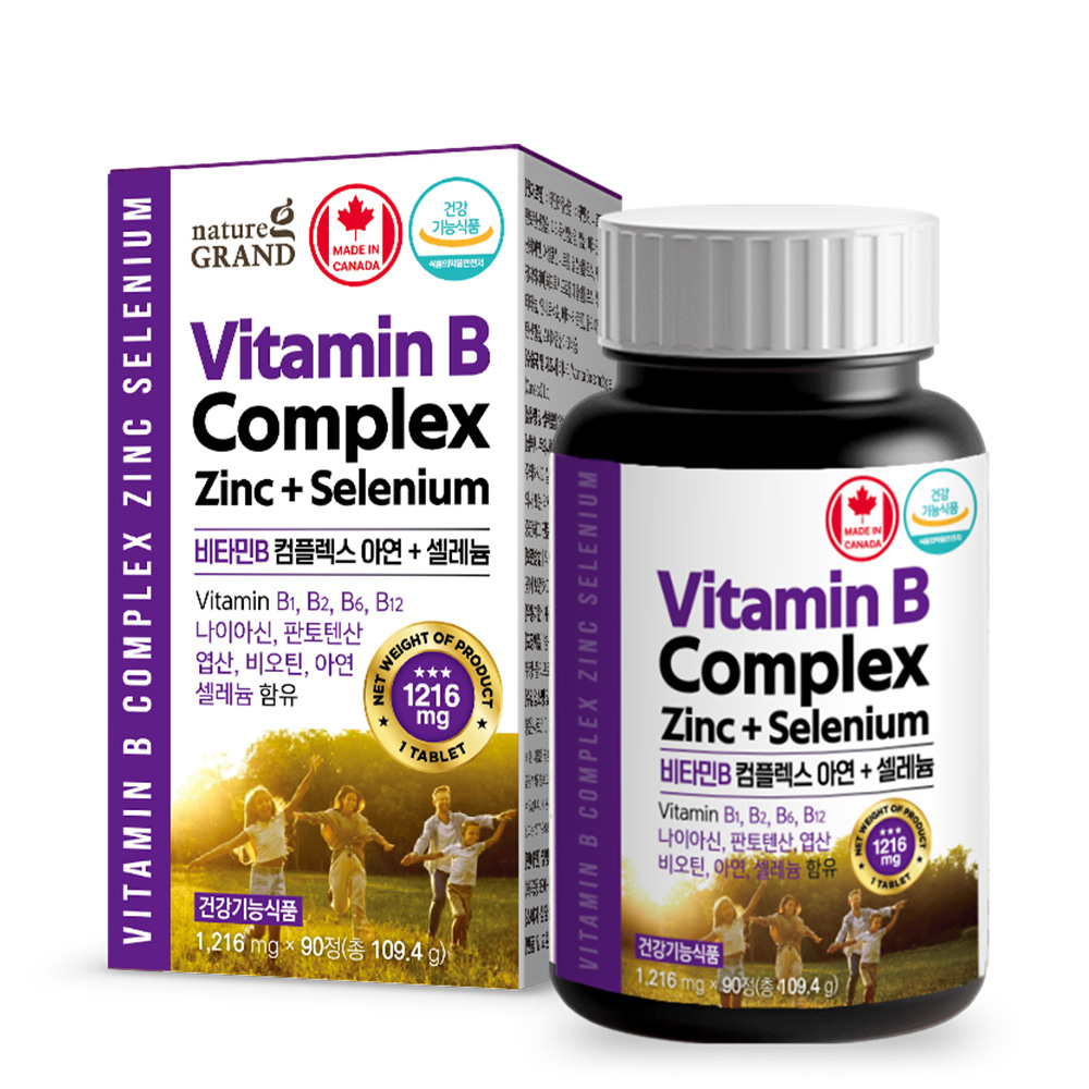 네이처그랜드 비타민B 컴플렉스 아연 셀레늄 1216mg x 90정, 1개