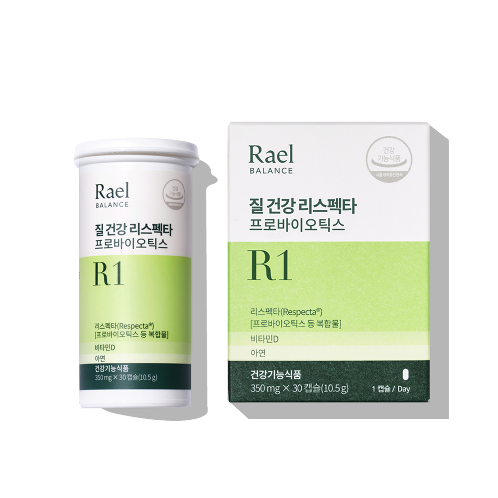라엘 라엘밸런스 <b>질 건강</b> 리스펙타 <b>프로바이오틱스</b> 350mg x 30캡슐, 3개