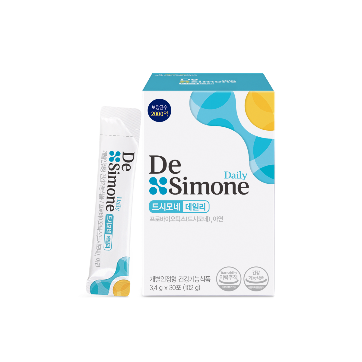 드시모네 <b>데일리</b> 유산균 3.4g x 30포, 1개