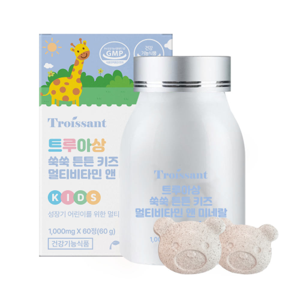 트루아상 쑥쑥 튼튼 키즈 멀티비타민 앤 미네랄 1000mg x 60캡슐, 1개