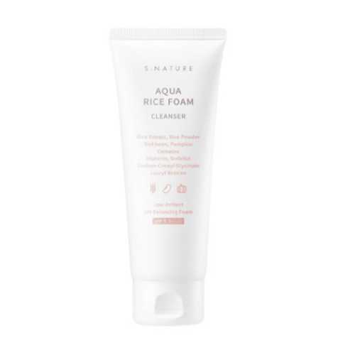 에스네이처 아쿠아 라이스 약산성 클렌징폼 160ml, 1개